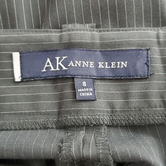 Anne Klein Grey Pinstripe Professional Crop Pantsuit - Picture 13 of 14